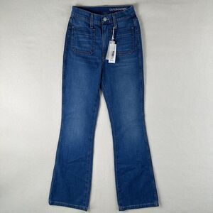 Outerknown Paramour Flare SEA Jeans Women’s 24 Blue High Rise Denim Stretch Pant